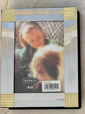 Vintage NIB Burnes Silver Gold Black Photo Album Holds 80 4x6 Prints  M70346